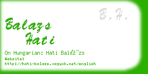 balazs hati business card